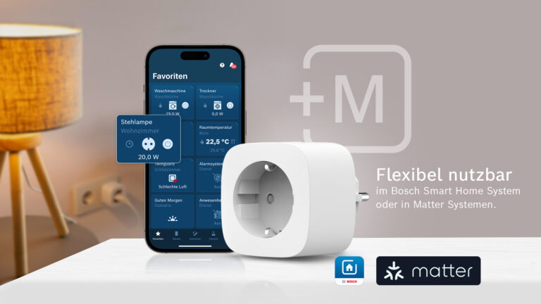 Neuzugang bei Bosch Smart Home: Zwischenstecker kompakt [+M] bringt smarte Flexibilität in jedes Zuhause