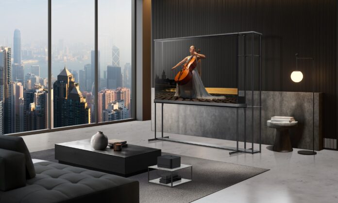 Transparenter LG SIGNATURE OLED T in 77 Zoll