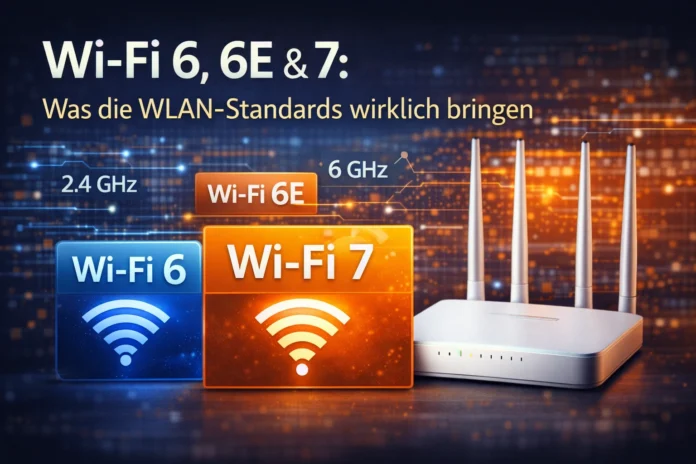 Wi-Fi 6, 6E und 7 Was bringen die WLAN-Standards wirklich