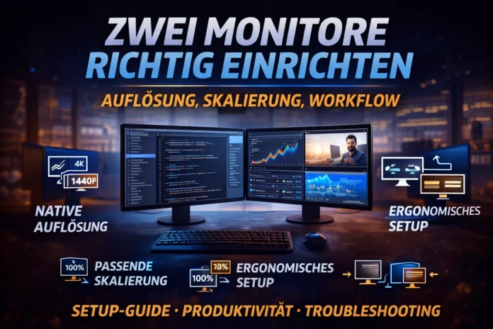 Zwei Monitore richtig einrichten