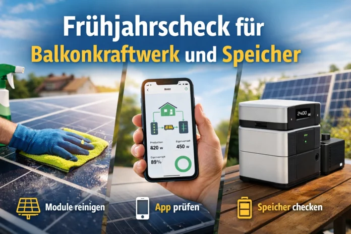 Frühjahrscheck für Balkonkraftwerk und Speicher